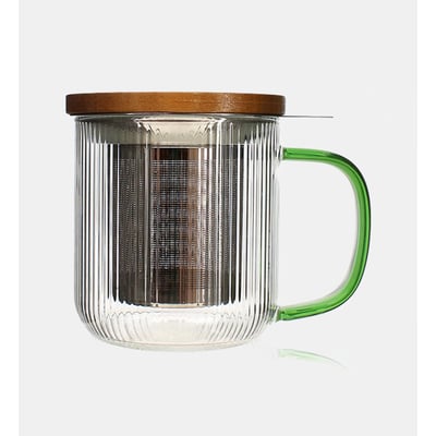 Tisanière en verre et anse 300ml, KARL OGO LIVING