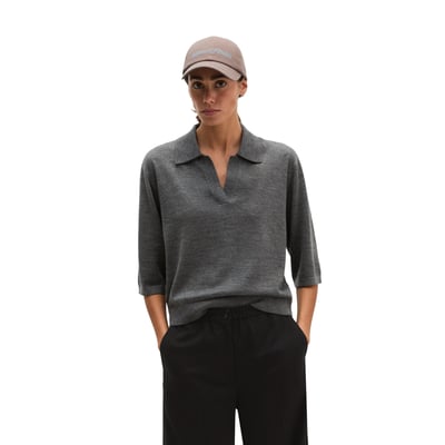 Polo en tricot loose en laine mérinos douce MARC O'POLO