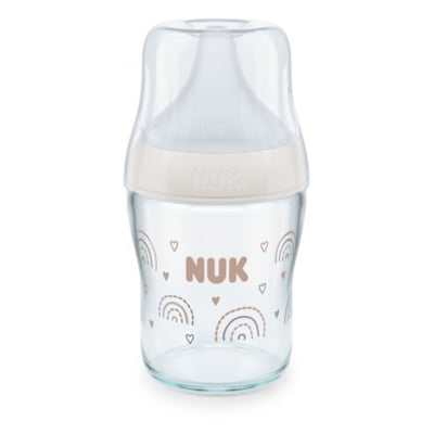 Biberon Perfect Match verre 120 ml 0m+ S Arc-en-ciel - Nuk NUK
