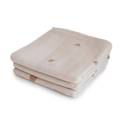 Lot de 3 langes en coton bio MUSHIE