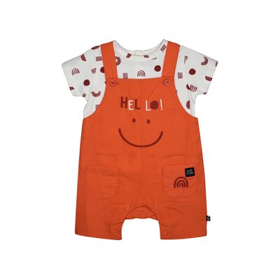 Tshirt salopette liam popeline court naissance SUCRE D'ORGE