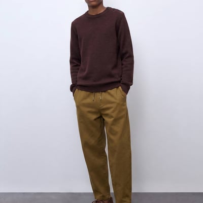 Pull uni contenant de la laine MONOPRIX
