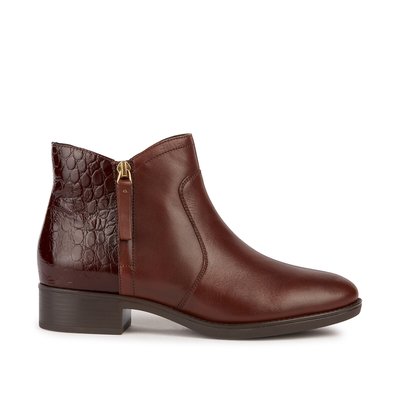 Bottines cuir respirantes zippées Felicity GEOX