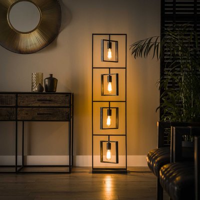 Lampadaire industriel cadres 4 lampes RALF PIER IMPORT
