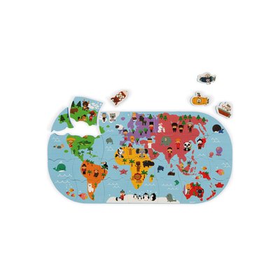 Puzzle Carte Des Explorateurs Du Bain JANOD