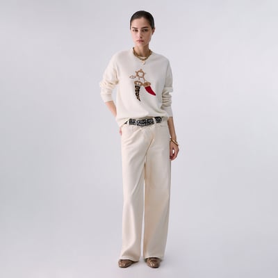 Pull en laine jacquard avec breloque LIU JO