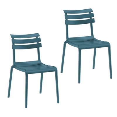 Chaise de jardin en plastique (lot de 2) LUGANO PIER IMPORT