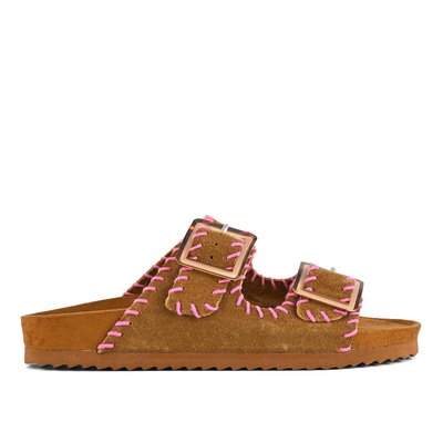 Sandalia de piel con pespuntes COLORS OF CALIFORNIA 