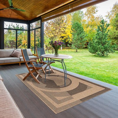 Tapis extérieur tissé kilim rectangle JUTE ART 7 UN AMOUR DE TAPIS