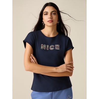 T-shirt avec patch bijou OLTRE