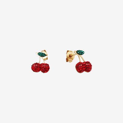 Boucles d'oreilles dorées Cherry - KUCHI CAROLINE NAJMAN