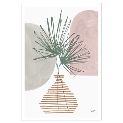 Affiche fleurs Feuille en éventail HEXOA