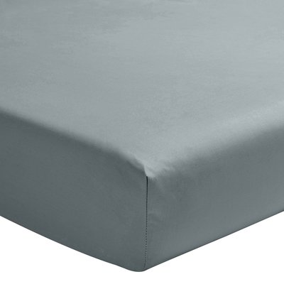 Drap housse uni en percale de coton bonnet de 30cm, Made in France, CÉVENNES A DEMAIN