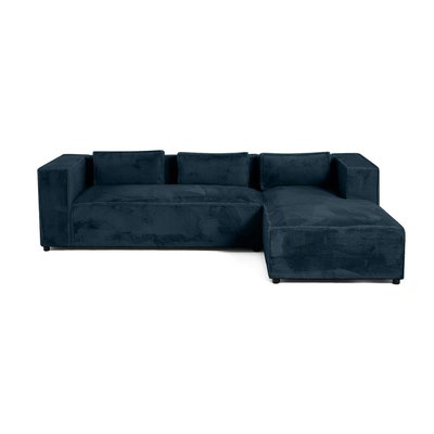 Canapé d'Angle droit en velours 4 places - STELLA LISA DESIGN