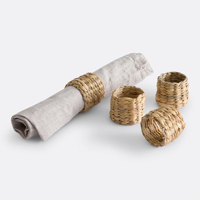 4er-Set Serviettenringe Jacinto, Wasserhyazinthe LA REDOUTE INTERIEURS