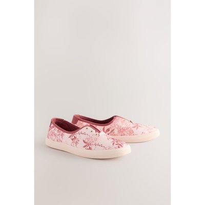 Baskets toile brodée sans lacets NEXT