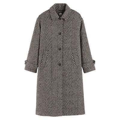 Пальто длинное с графическим принтом зимнее LA REDOUTE COLLECTIONS