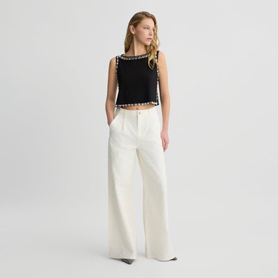Pantalon évasé avec strass LIU JO