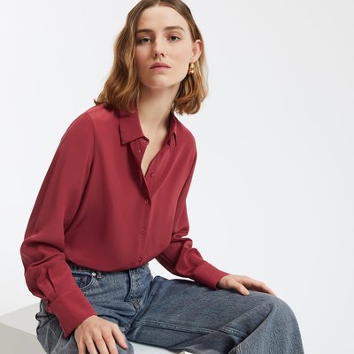 Chemise en soie, manches longues LA REDOUTE COLLECTIONS