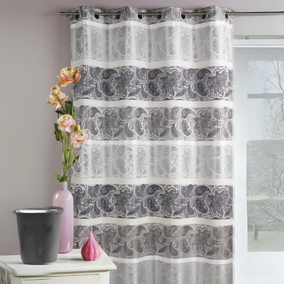 Rideau en jacquard à rayures horizontales fantaisies HOME MAISON