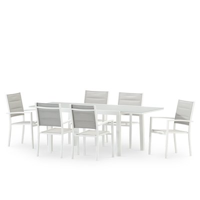Salon de jardin, 6 chaises, TOKYO DEFORA HOME