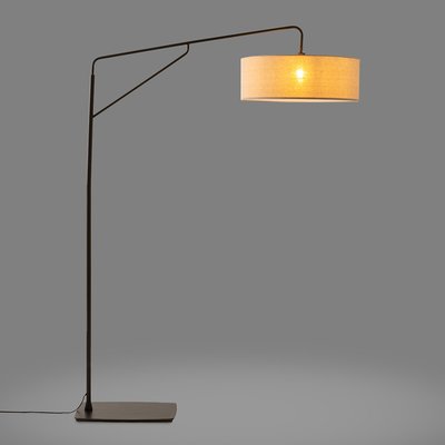 Lampadaire arc, métal fer et lin, Cinqua AM.PM