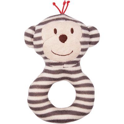 BabyGlück Hochet Anneau Singe Gris COPPENRATH