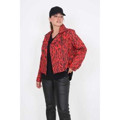 Veste style biker courte en imprimée JEAN-MARC PHILIPPE