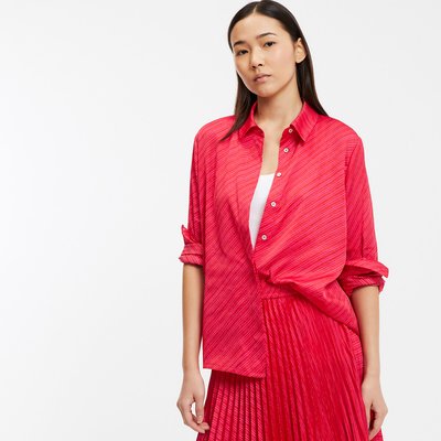 Chemise fluide en satin rayé, manches longues LA REDOUTE COLLECTIONS
