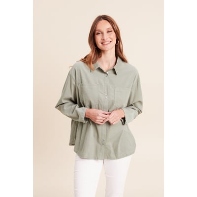 Chemise ample en velours milleraie BREAL