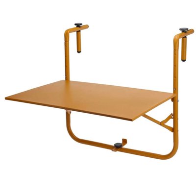 Table de balcon en métal jaune moutarde  63x43cm WADIGA
