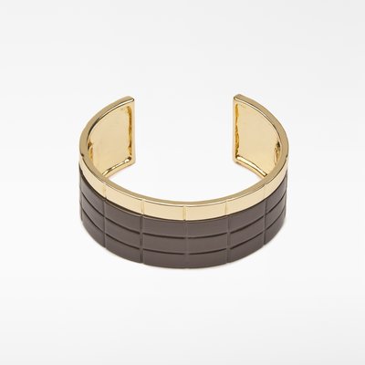 Bracelet métallique rigide quadrillé ADOLFO DOMINGUEZ