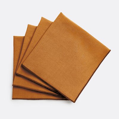 Lot de 4 serviettes de table, coton lavé, Tampa LA REDOUTE INTERIEURS