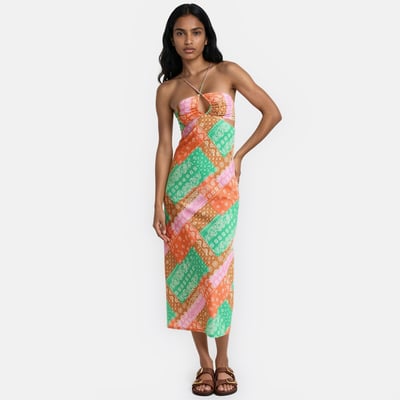 Robe bustier midi imprimé cachemire LA REDOUTE COLLECTIONS