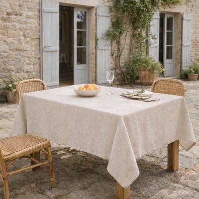 Nappe + 8 serviettes coton COLETTE FEBRONIE