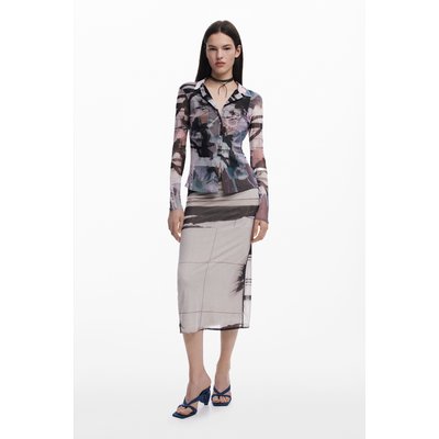 T-shirt en tulle boutonnée DESIGUAL
