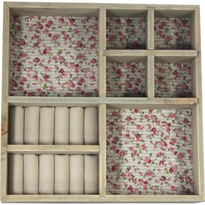 Tiroir à bijoux en bois motifs fleurs ANTIC LINE CRÉATIONS