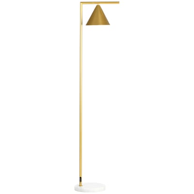 Lampadaire Acier Or HOMCOM
