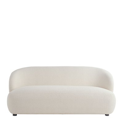 Canapé tissu bouclette 170x80x72 BLANC D’IVOIRE