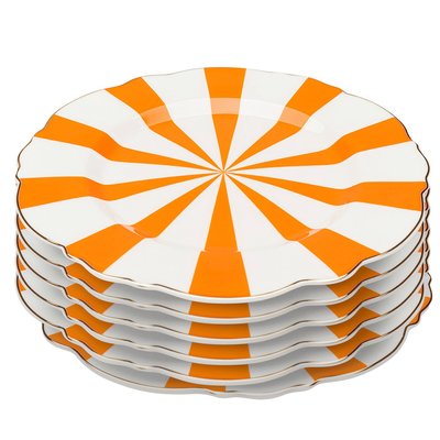 Assiettes Harlequin 22cm oranges set de 6 KARE DESIGN