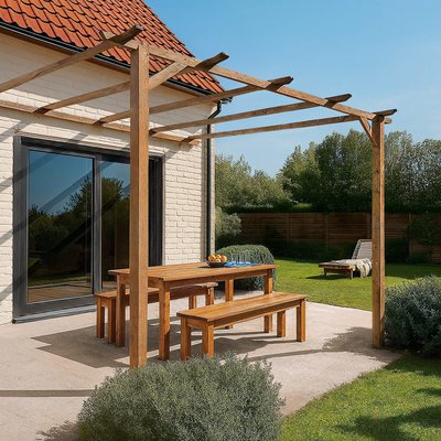 Pergola Clématite adossante CEMONJARDIN
