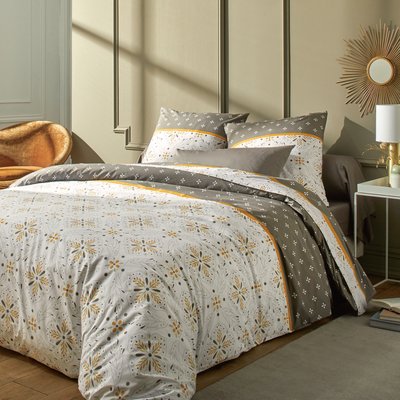 Housse de couette avec taie(s) en percale de coton, Tily Havane C DESIGN HOME TEXTILE