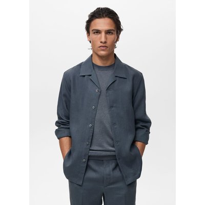 Chemise 100 % lin col bowling MANGO MAN