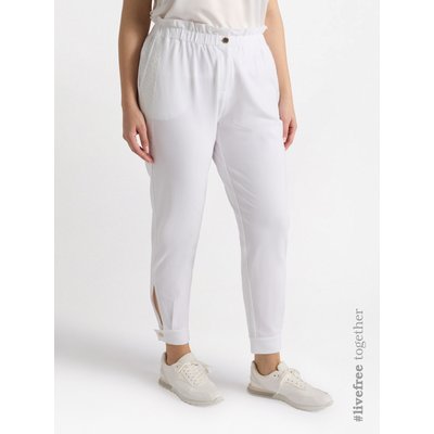 Pantalon en jersey piqué avec broderie en résille et paillettes le long des jambes FIORELLA RUBINO