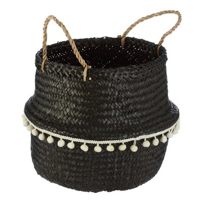 Small Black Seagrass Basket SO'HOME