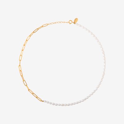 Collier doré perle de culture blanche  - MEGHAN CAROLINE NAJMAN