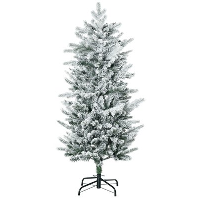 Sapin de Noël artificiel imitation Nordmann enneigé H.135 cm HOMCOM