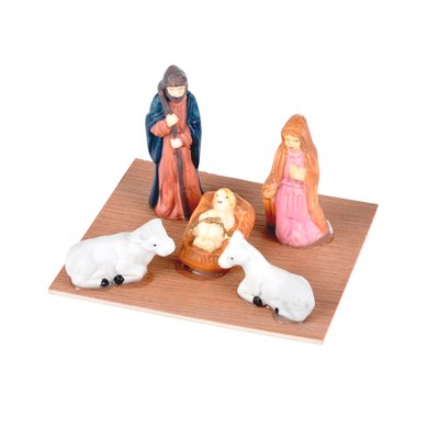 5 Santons porcelaine scene native DOUCEUR D'INTÉRIEUR