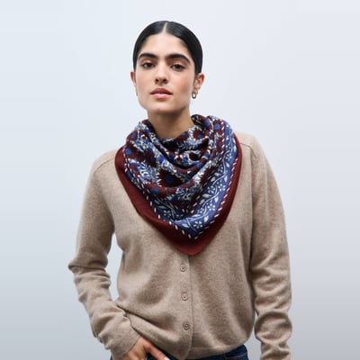 Echarpe imprimée contenant de la laine MONOPRIX