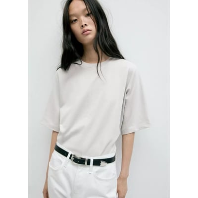 T-shirt oversize détail couture MANGO